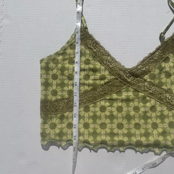 Green Floral Lace Cami Tank | Size L | NWT - Picture 4 of 6